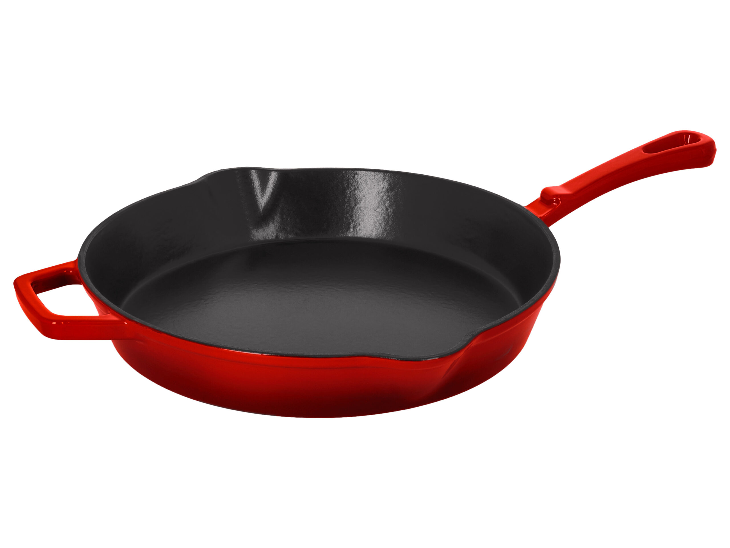 SILVERCREST Gietijzeren pan, Ø30 cm (Rood) (4054599414935)
