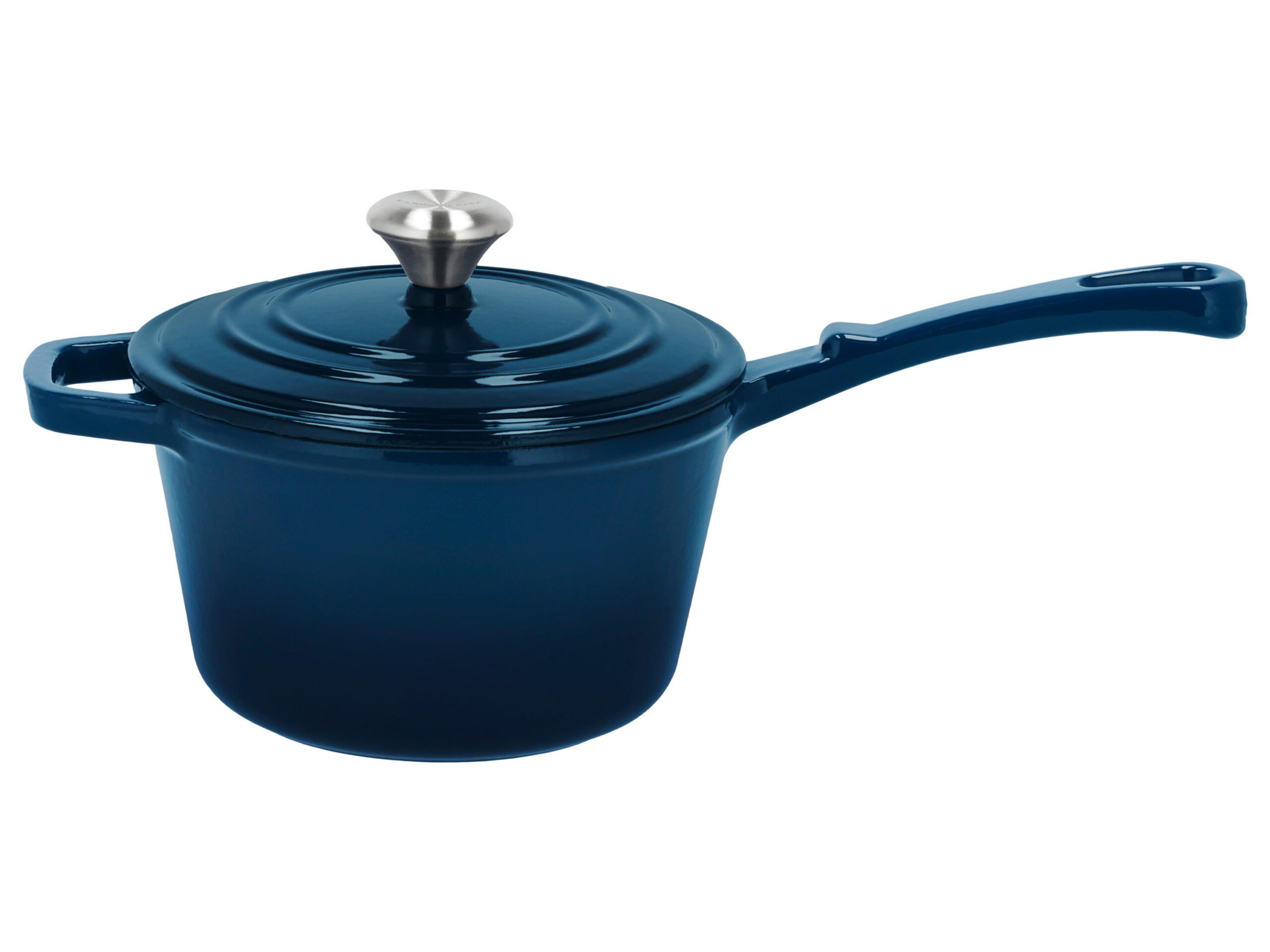SILVERCREST Gietijzeren steelpan, Ø18 cm (Blauw) (4054599409382)