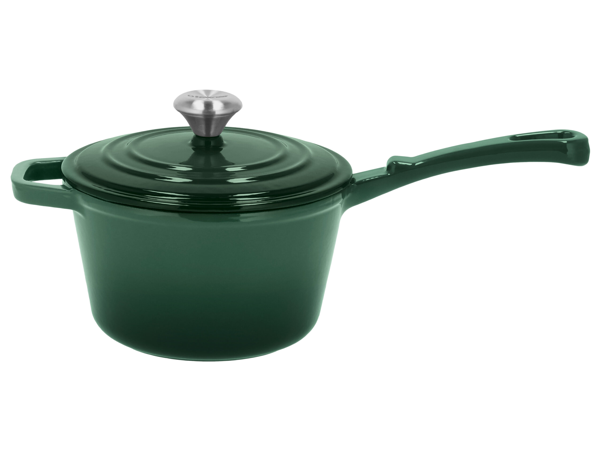 SILVERCREST Gietijzeren steelpan, Ø18 cm (Groen) (4054599409344)