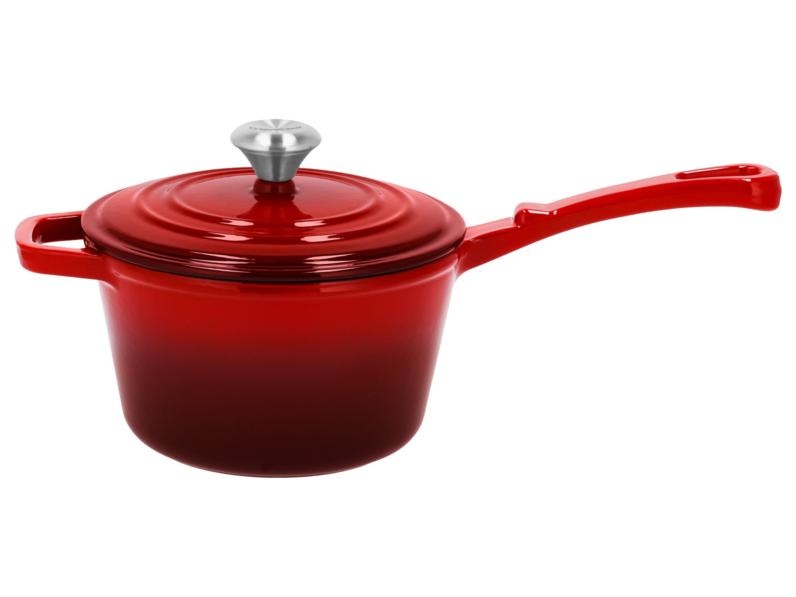 SILVERCREST Gietijzeren steelpan, Ø18 cm (Rood) (4054599409351)