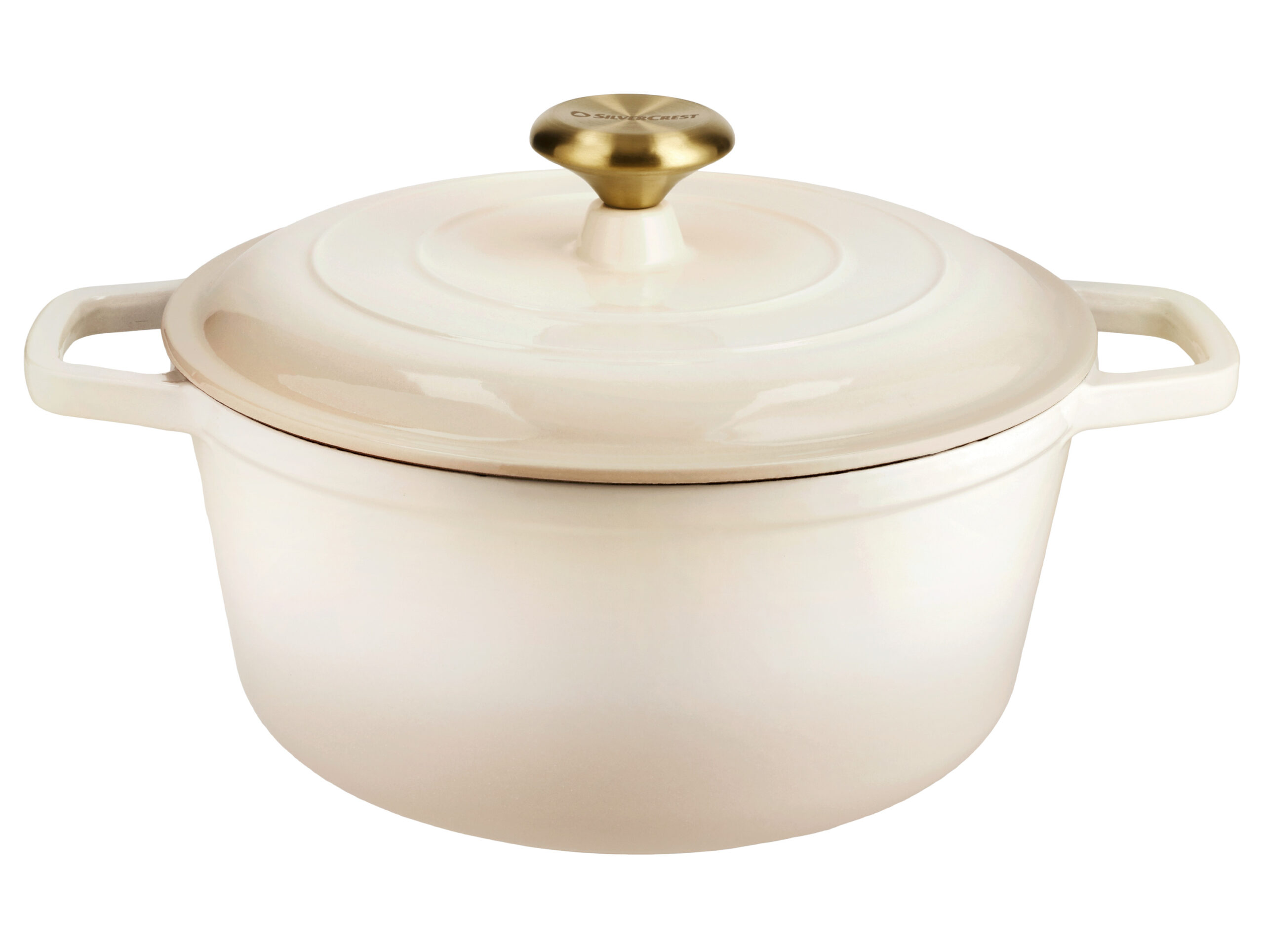 SILVERCREST Premium Gietijzeren Pan, Ø 25 cm (Crème) (4054599414713)