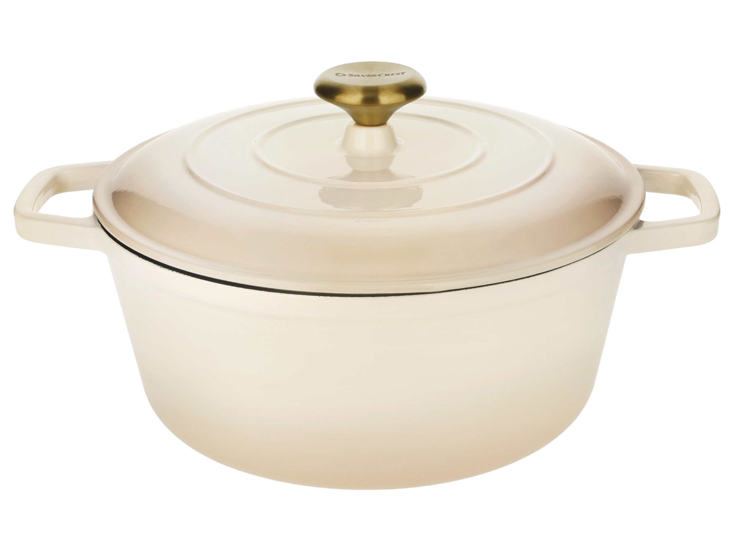 SILVERCREST Premium gietijzeren pan (Crème) (4054599415307)