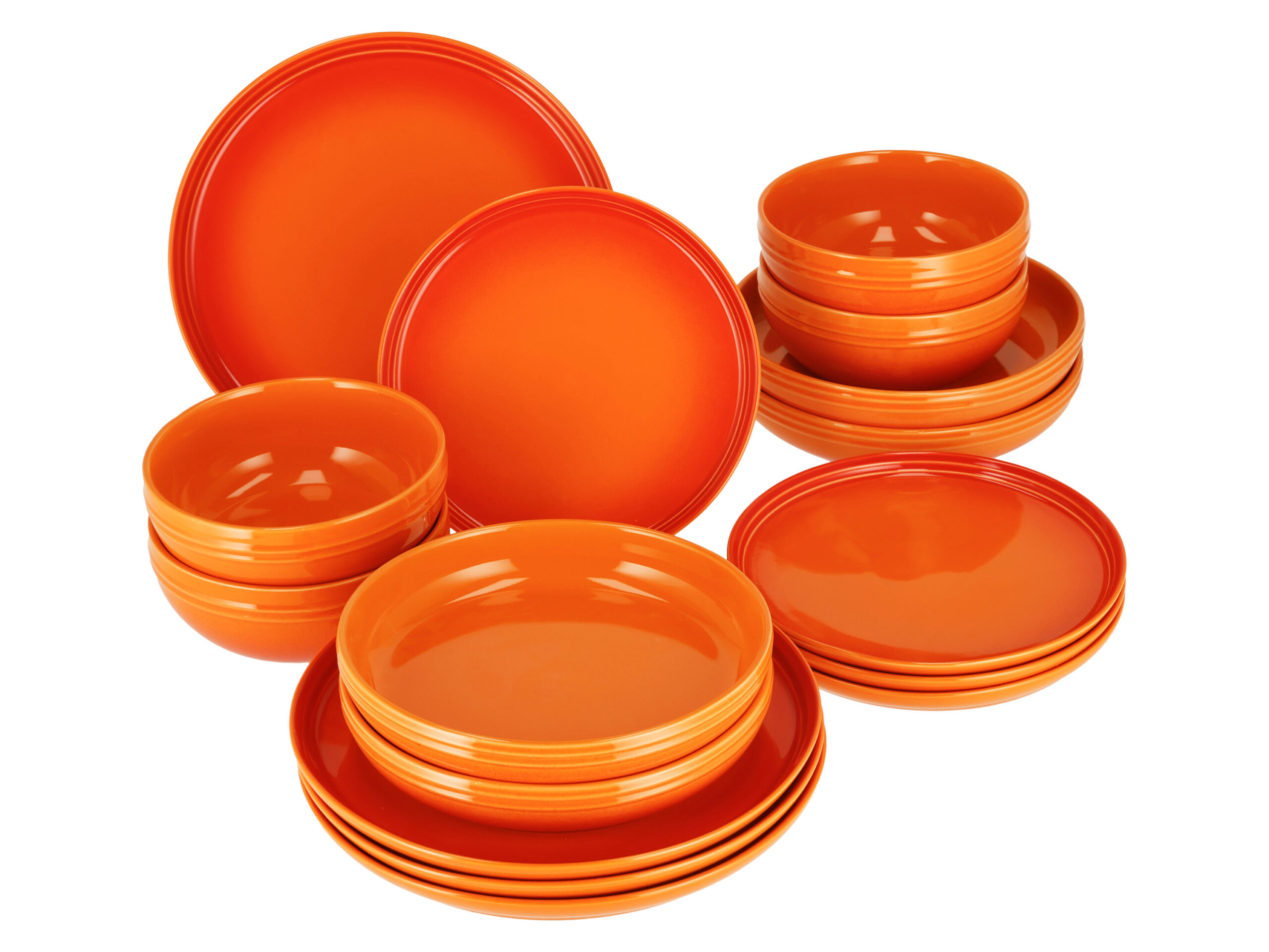 SILVERCREST Serviesset, 16-delig (Oranje) (4054599363387)