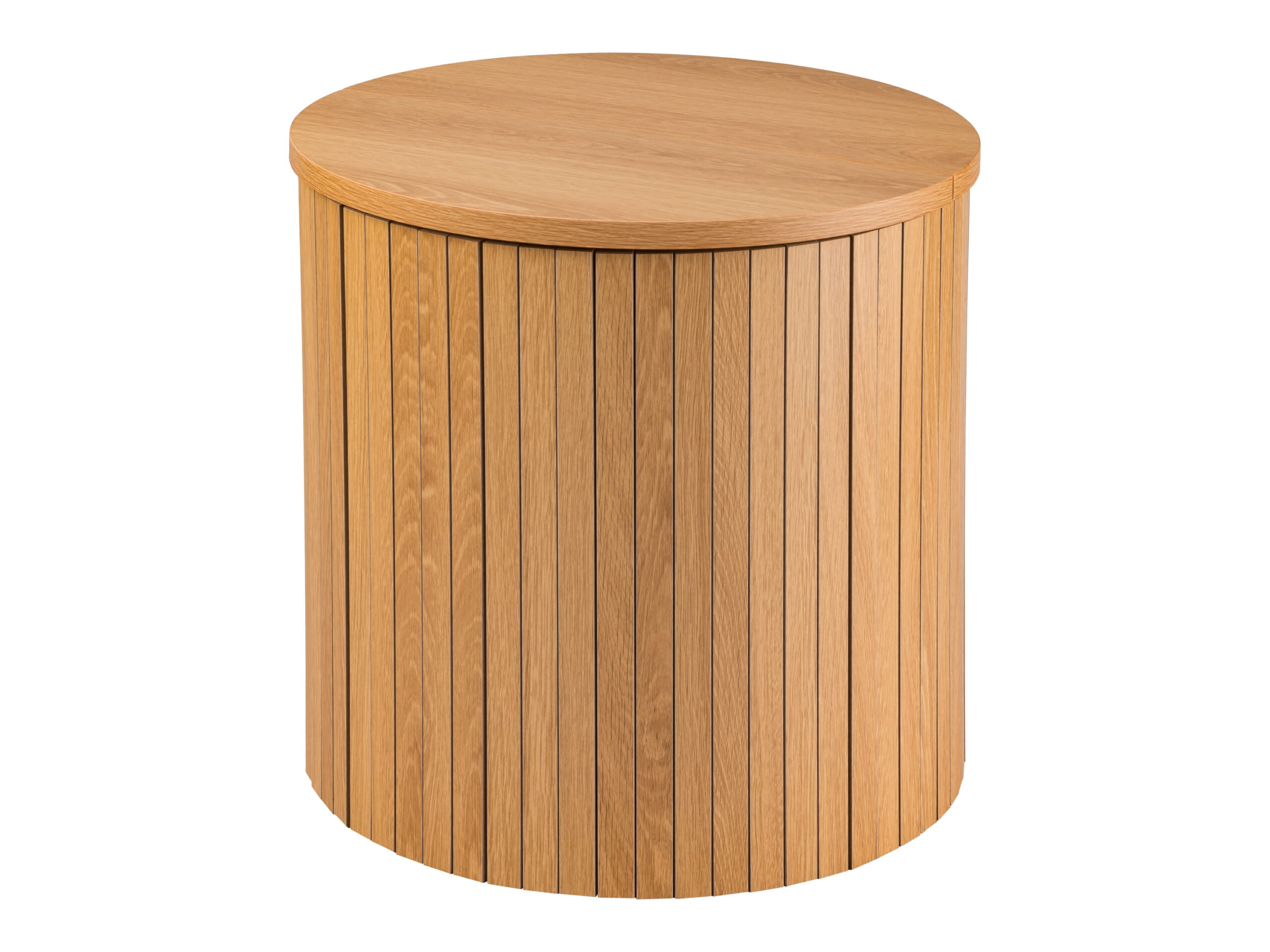 LIVARNO Bijzettafel, Ø39 x 37 cm, met opbergruimte (eiken) (4054599411781)