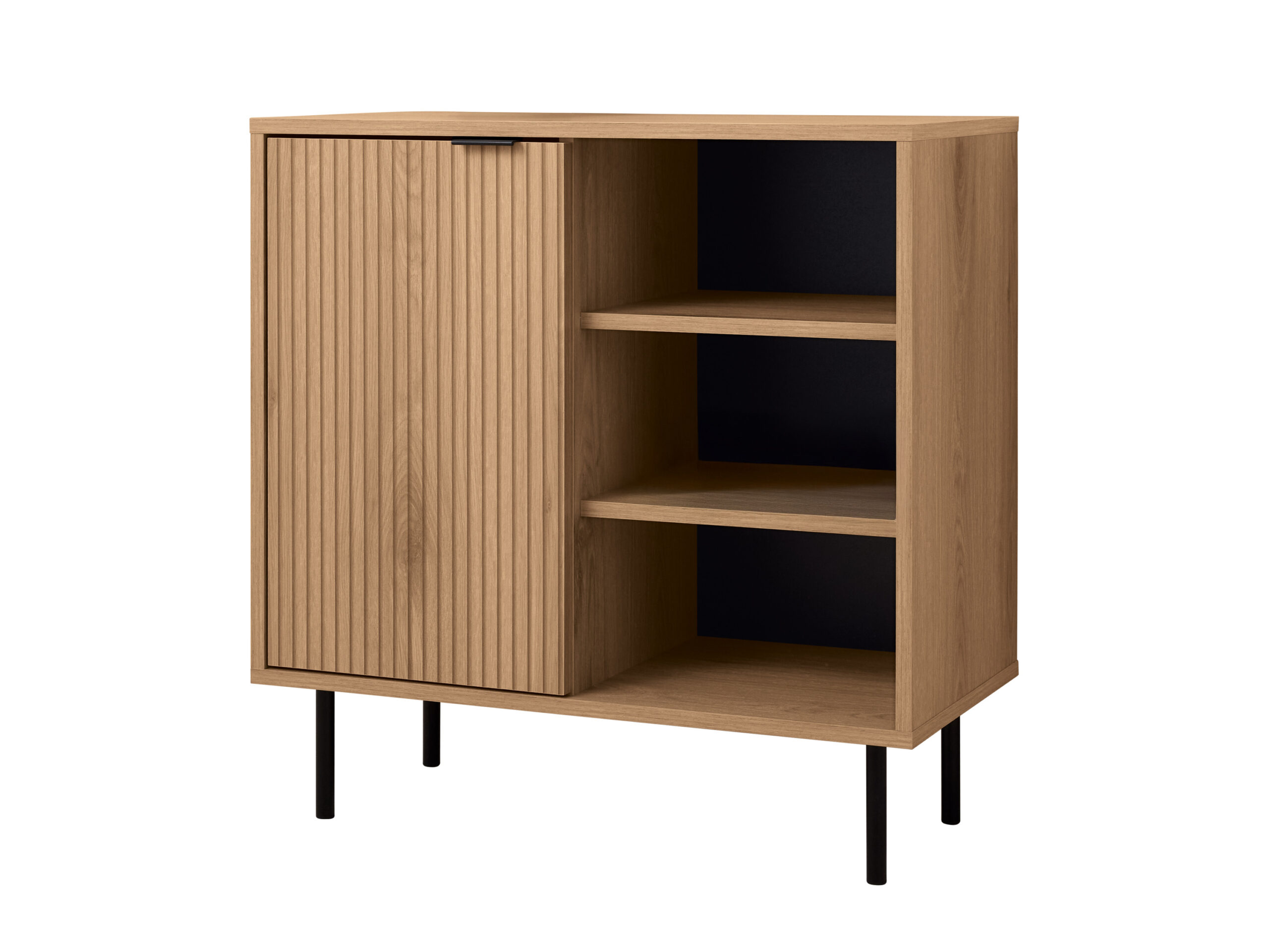 LIVARNO Dressoir met 1 deur en open vakken, panelen structuur (4054599426952)