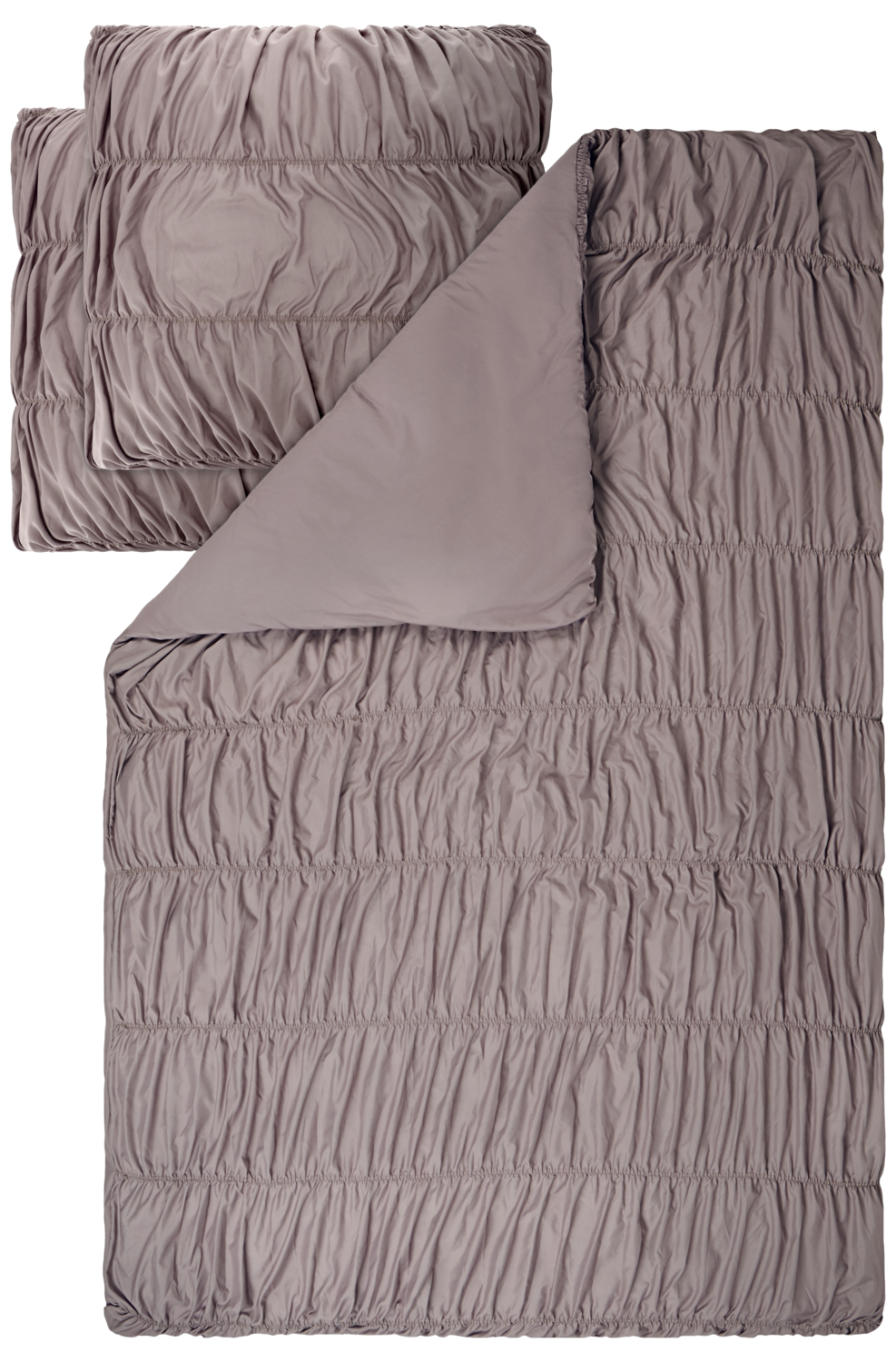 LIVARNO Getailleerd microvezel-satijn omkeerbaar dekbedovertrek, 240 x 220 cm. (Taupe) (4054599500539)