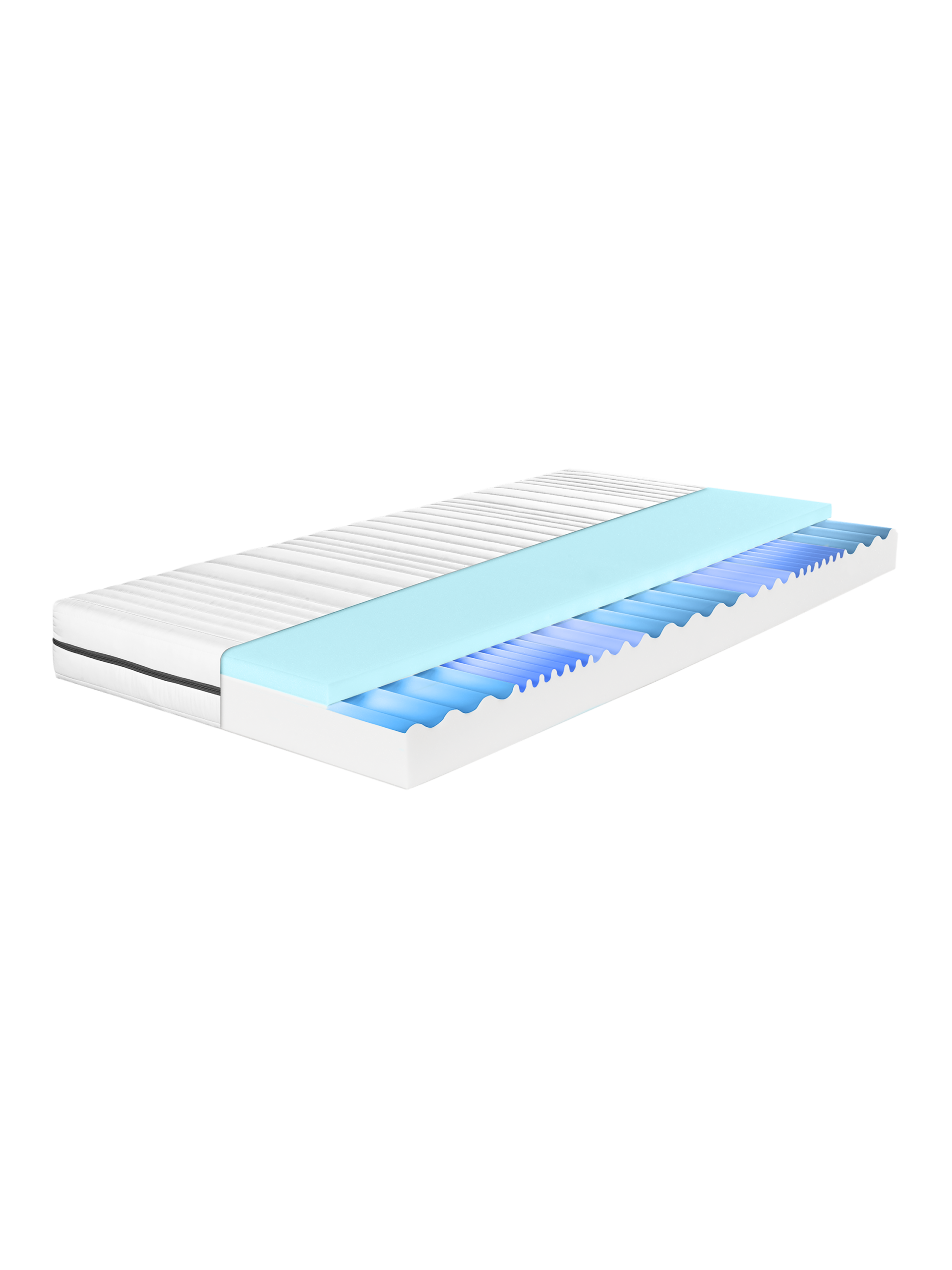 LIVARNO HOME Comfortschuim matras Waves (Stevig (H3), 100 x 200) (4054599607429)