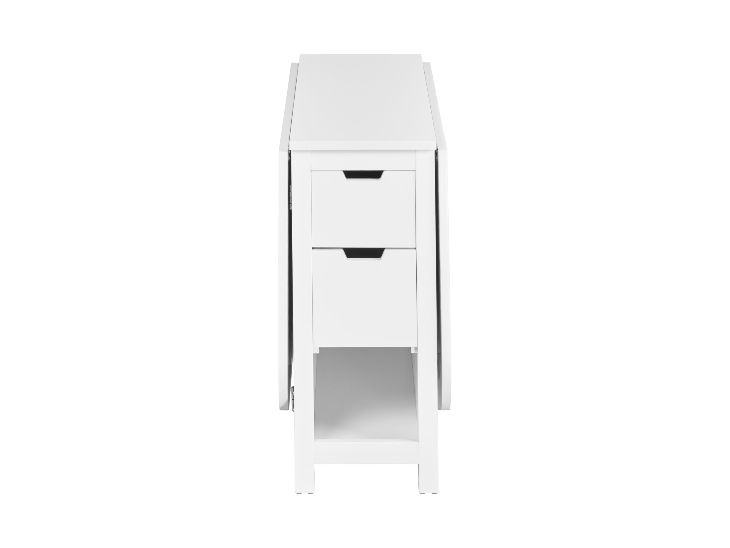 LIVARNO Houten klaptafel met lades - wit (4054599414096)