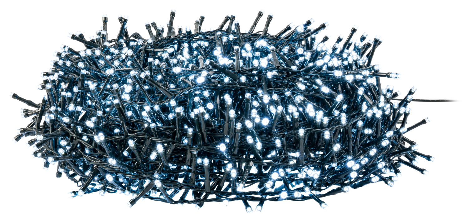 LIVARNO LED-lichtsnoer XL, 2000 LED's, voor binnen en buiten (Koudwit) (4054599422510)