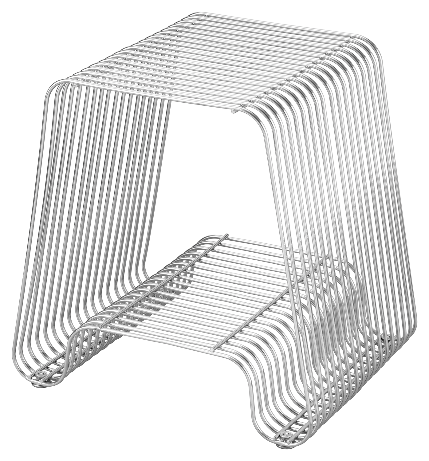 LIVARNO Metalen bijzettafel, chroom, 46 x 36 x 46 cm (4054599598178)