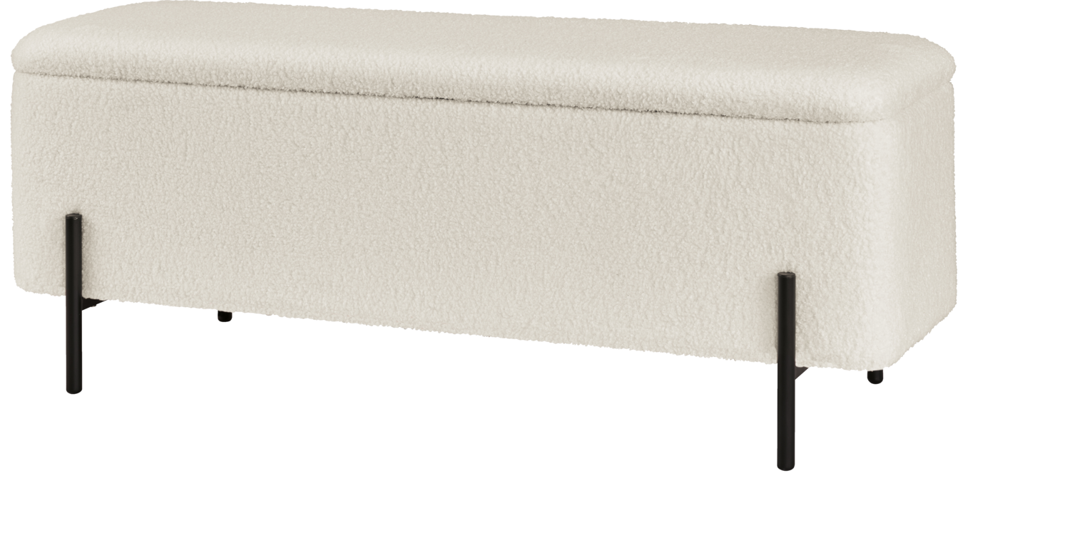 LIVARNO Opbergbank met teddyhoes, 108 x 40 cm (4054599576237)
