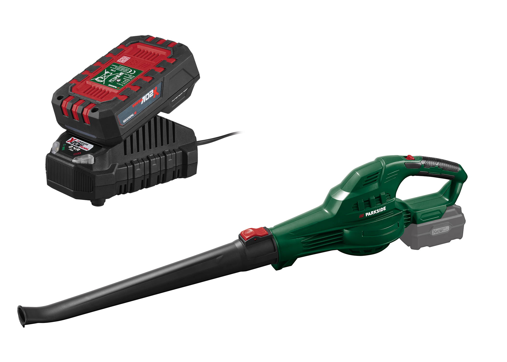 PARKSIDE Accu-bladblazer 20 V, 210 km/u, met accu 2 Ah en lader 2,4 A (4054599356600)