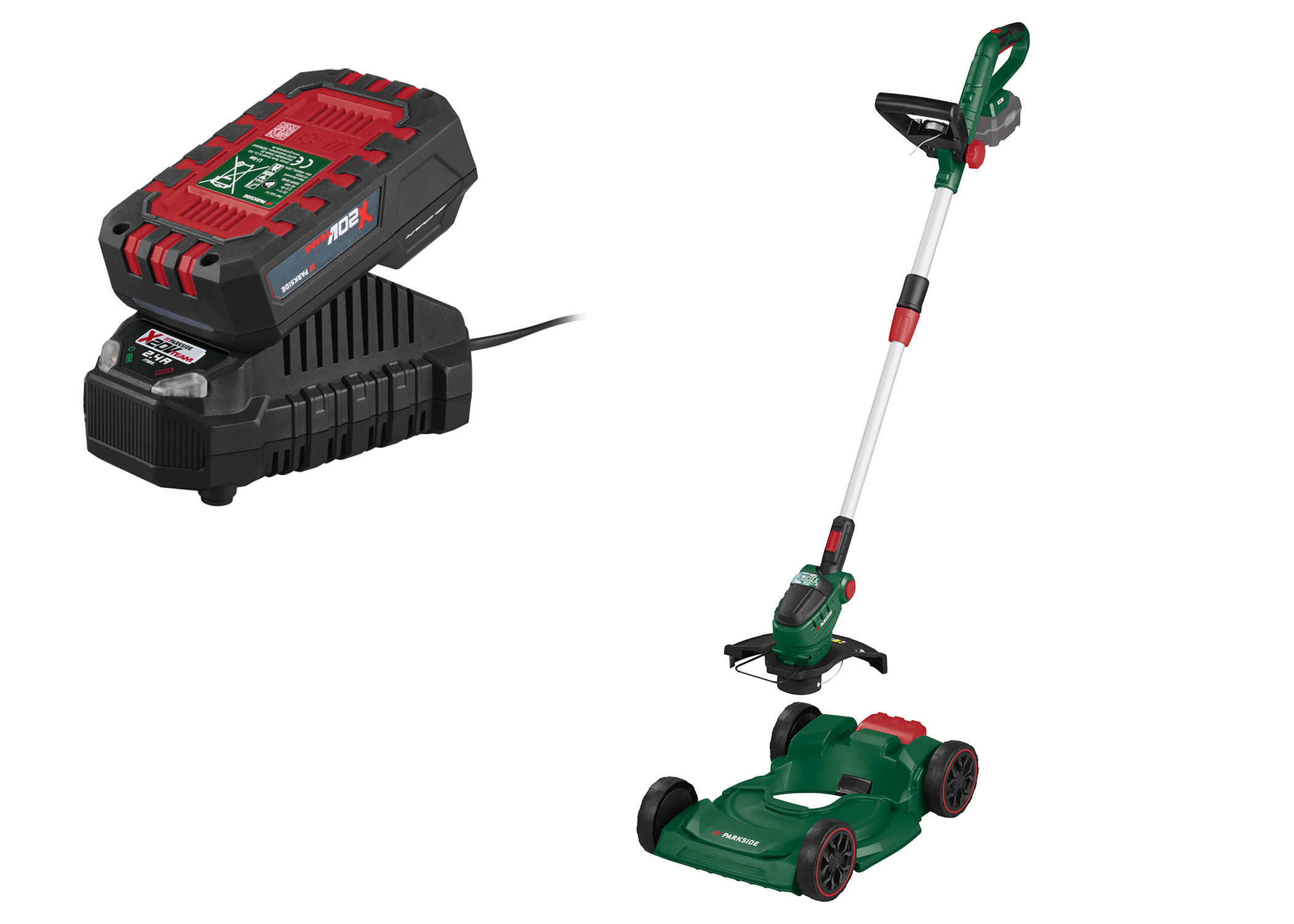 PARKSIDE Accu-grastrimmer 20 V, met accu 2 Ah en lader 2,4 A (4054599112176)