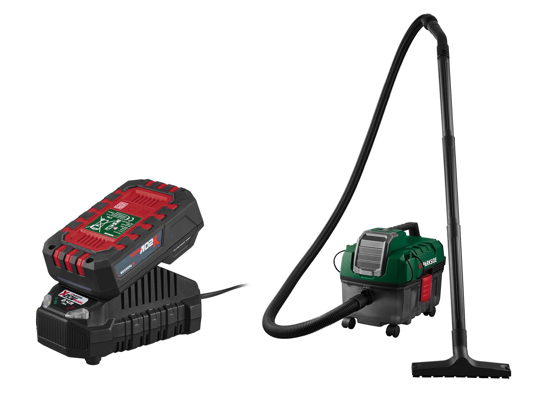 PARKSIDE Accu-nat en droog stofzuiger 20 V, met accu 2 Ah en lader 2,4 A (4054599121710)