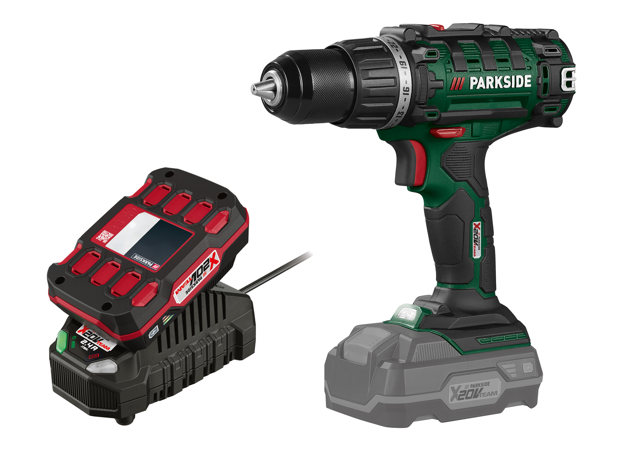 PARKSIDE Accu-schroefboormachine 20 V 45 Nm, met accu 2 Ah en lader 2,4 A (4054599112251)