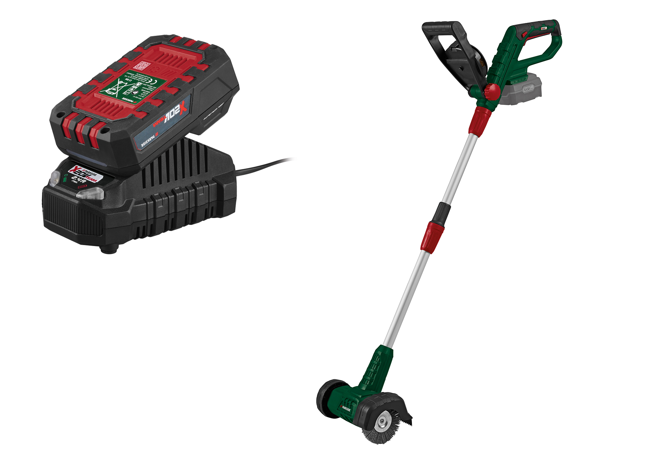 PARKSIDE Accu-voegenborstel 20 V, met accu 2 Ah en lader 2,4 A (4054599186153)