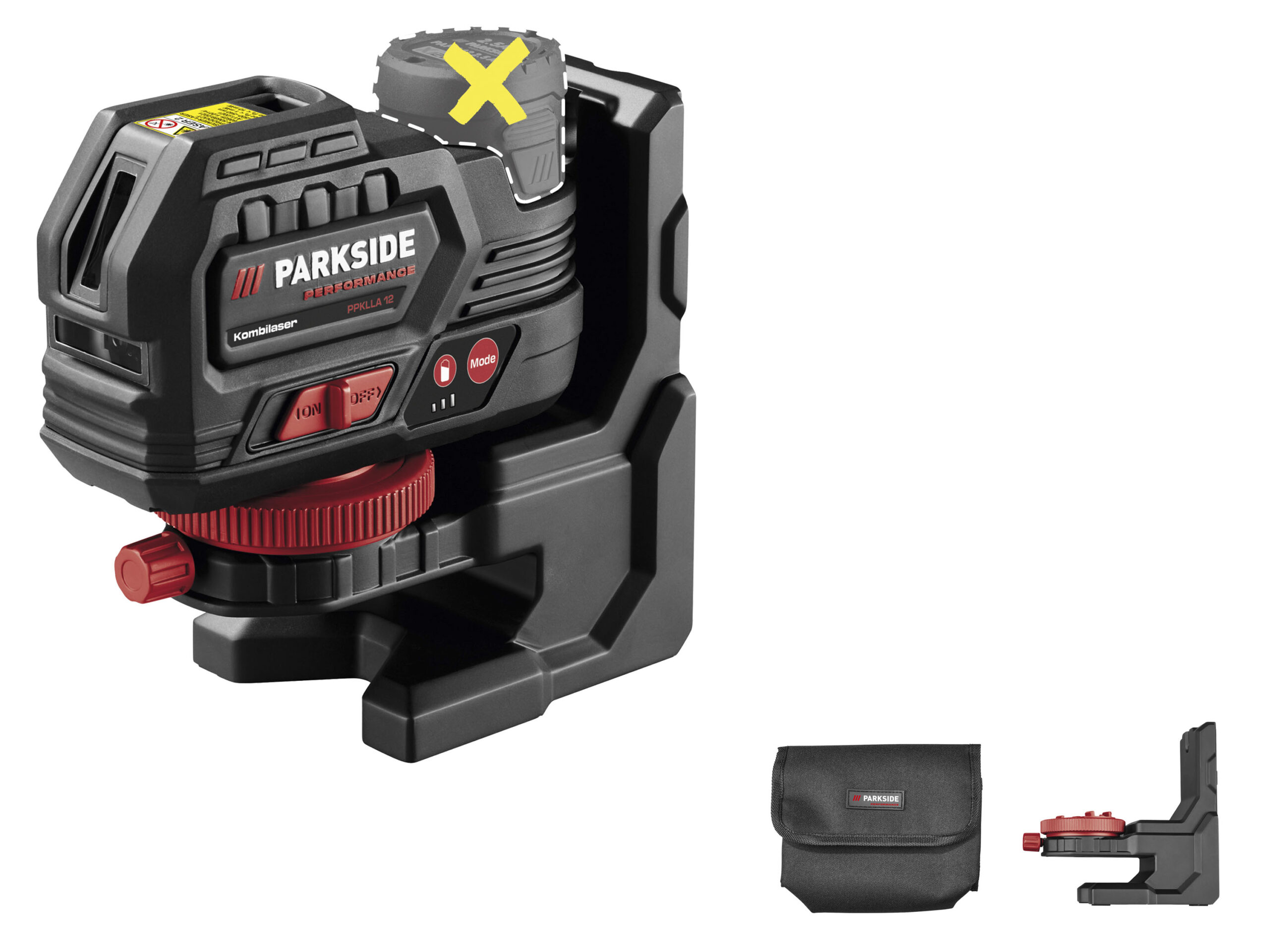 PARKSIDE PERFORMANCE Accu-kruislijnlaser 12 V, zonder accu en lader (4054599377667)