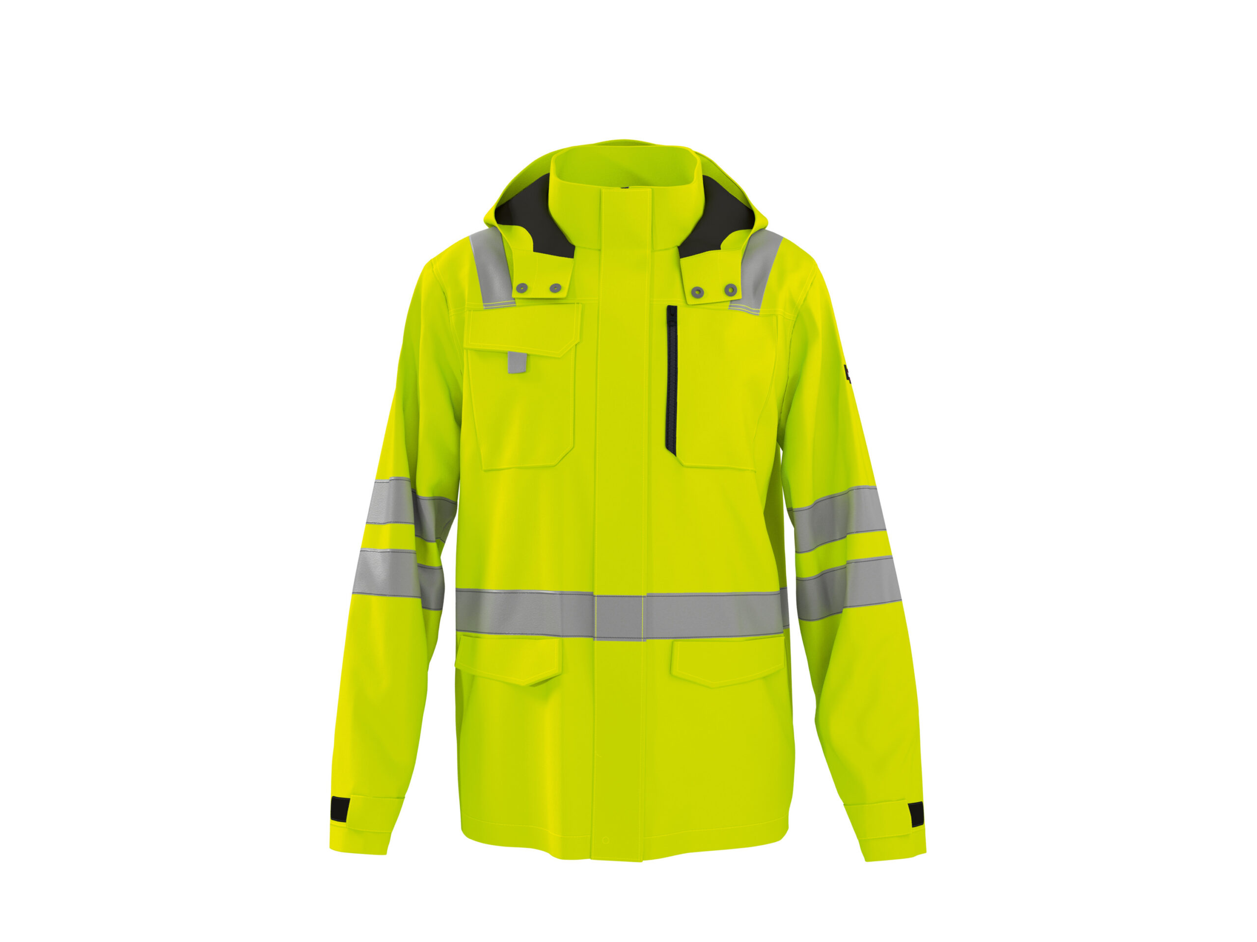 PARKSIDE PERFORMANCE Heren softshell jas, reflecterend (Geel, L) (4054599317878)