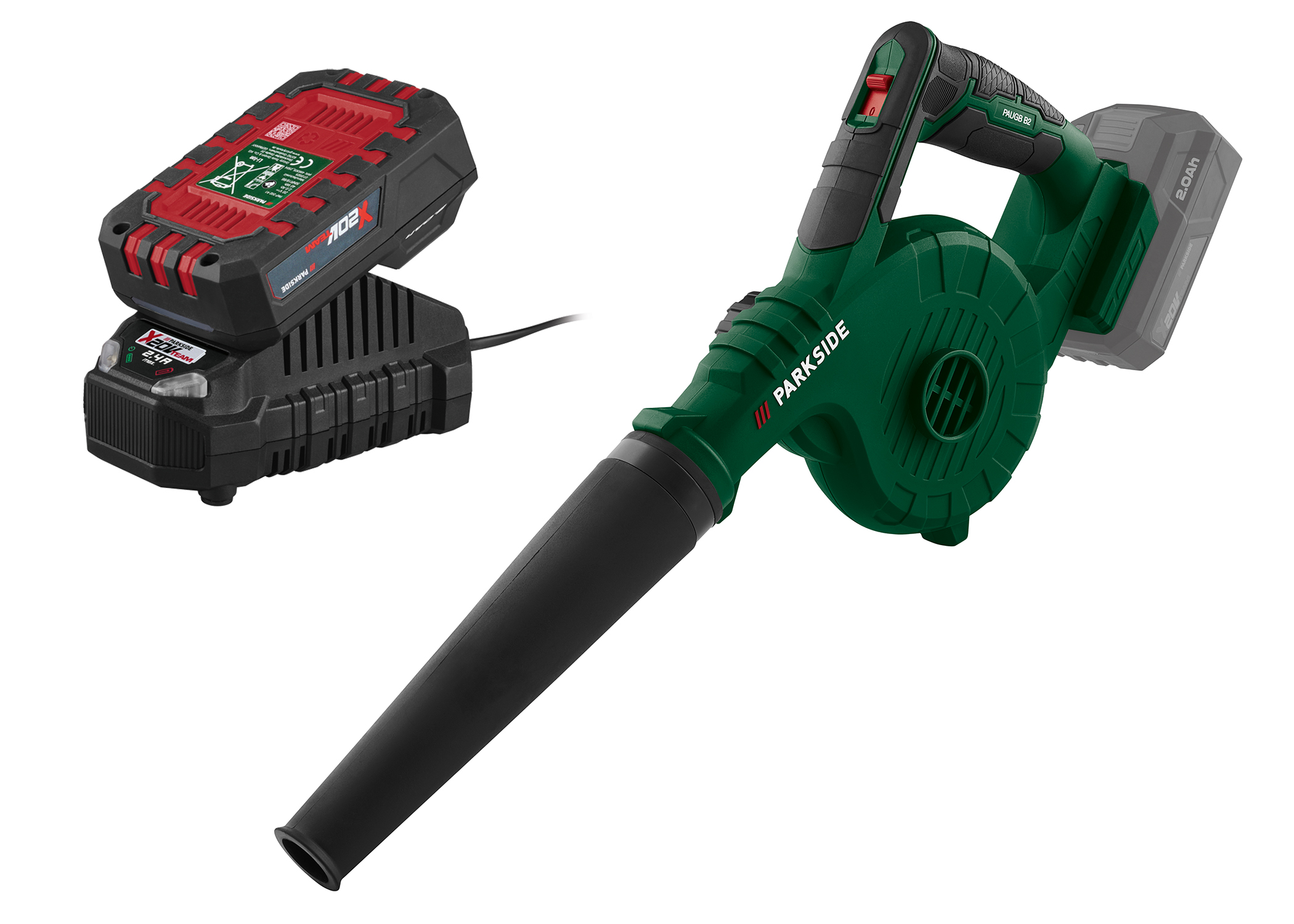 PARKSIDE Universele accu-blazer 20 V, met accu 2 Ah en lader 2,4 A (4054599191171)