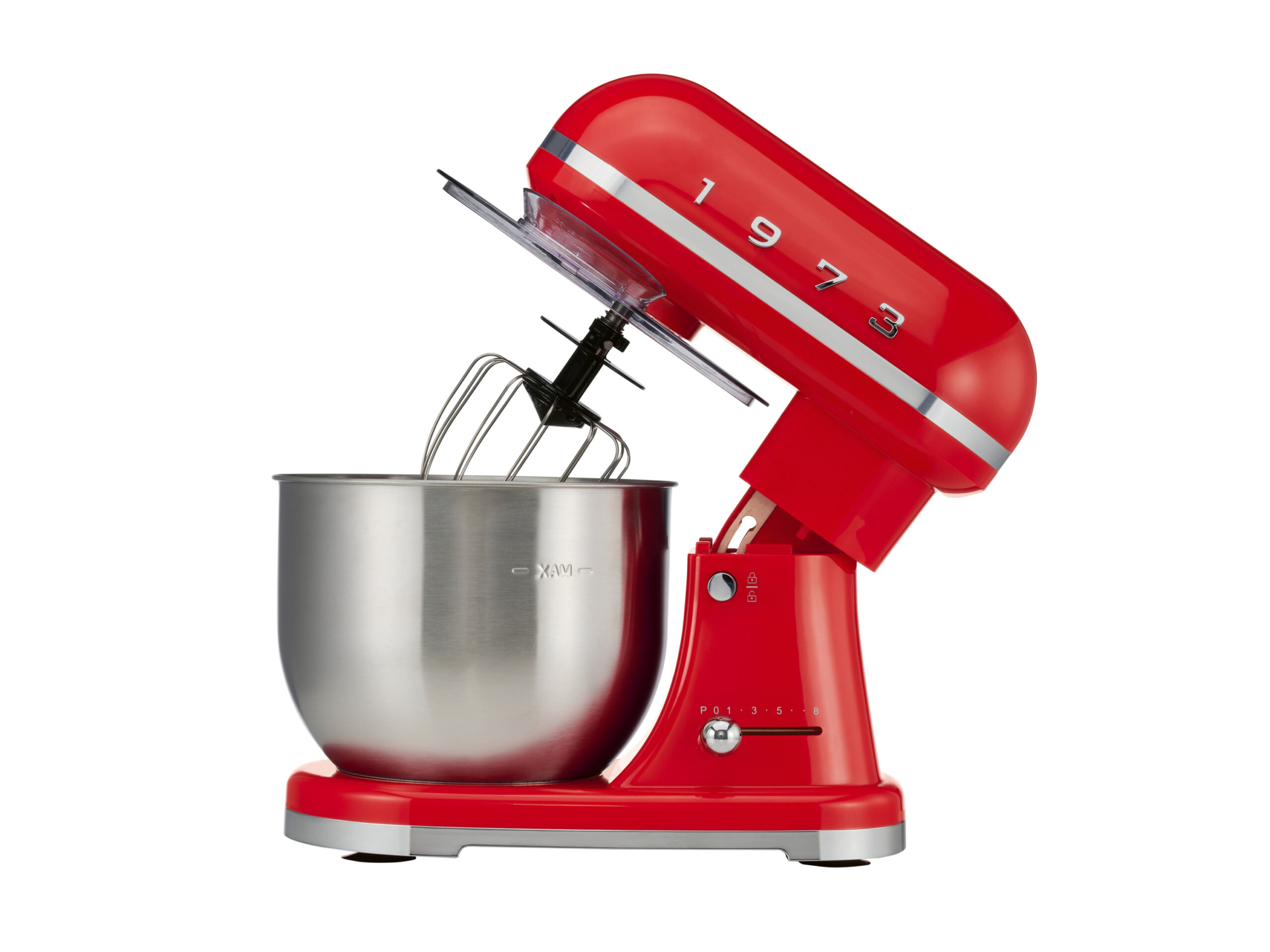SILVERCREST Keukenmachine, 5 L, rood, retro (4054599389714)