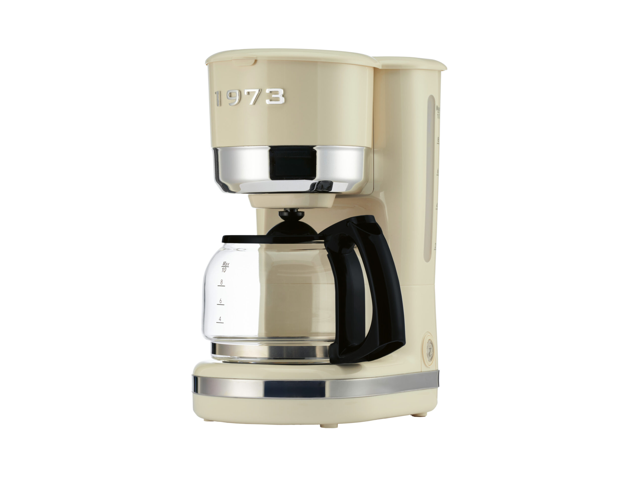 SILVERCREST Koffiezetapparaat met filter, tot 10 kopjes, beige, retro (4054599404226)