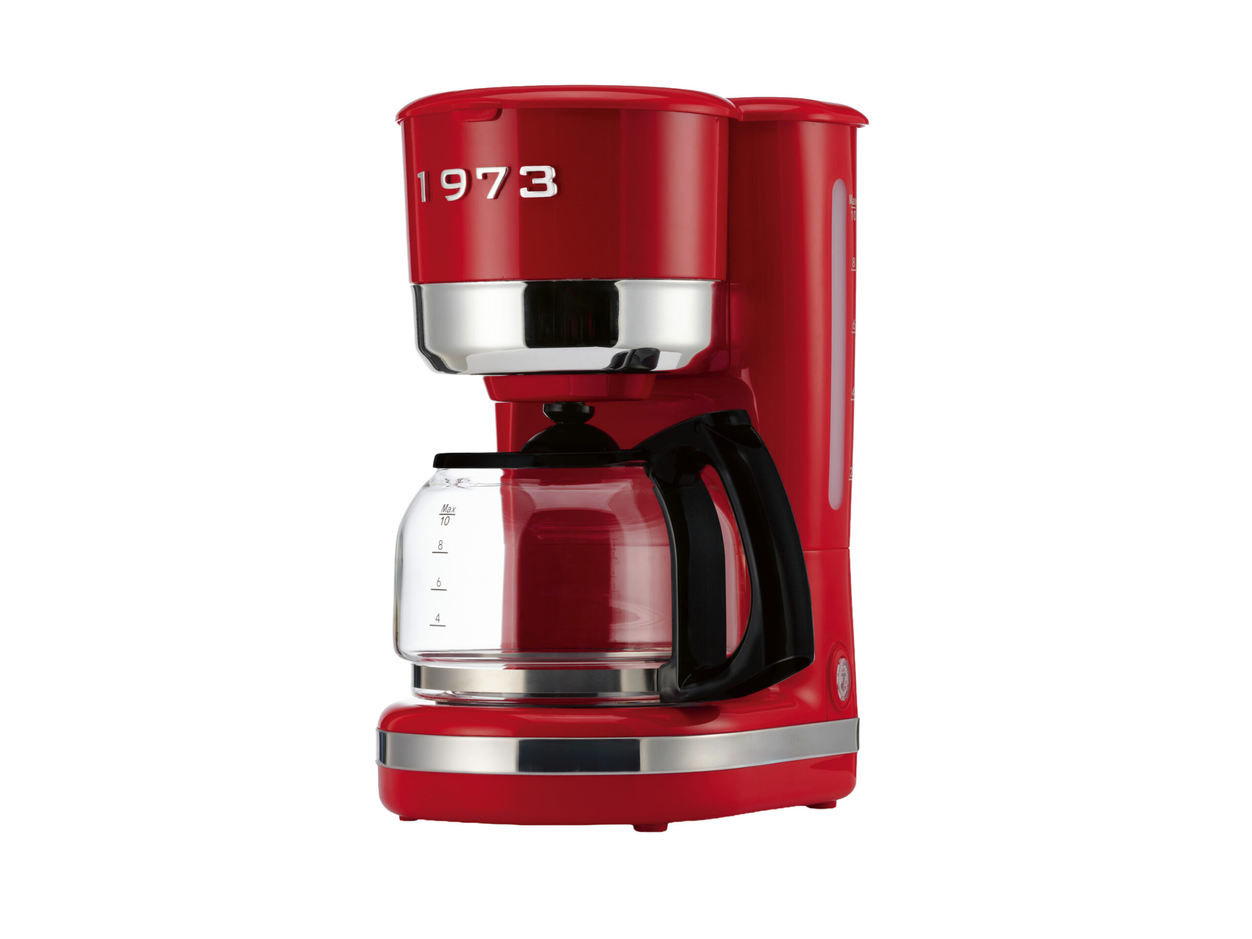SILVERCREST Koffiezetapparaat met filter, tot 10 kopjes, rood, retro (4054599404486)