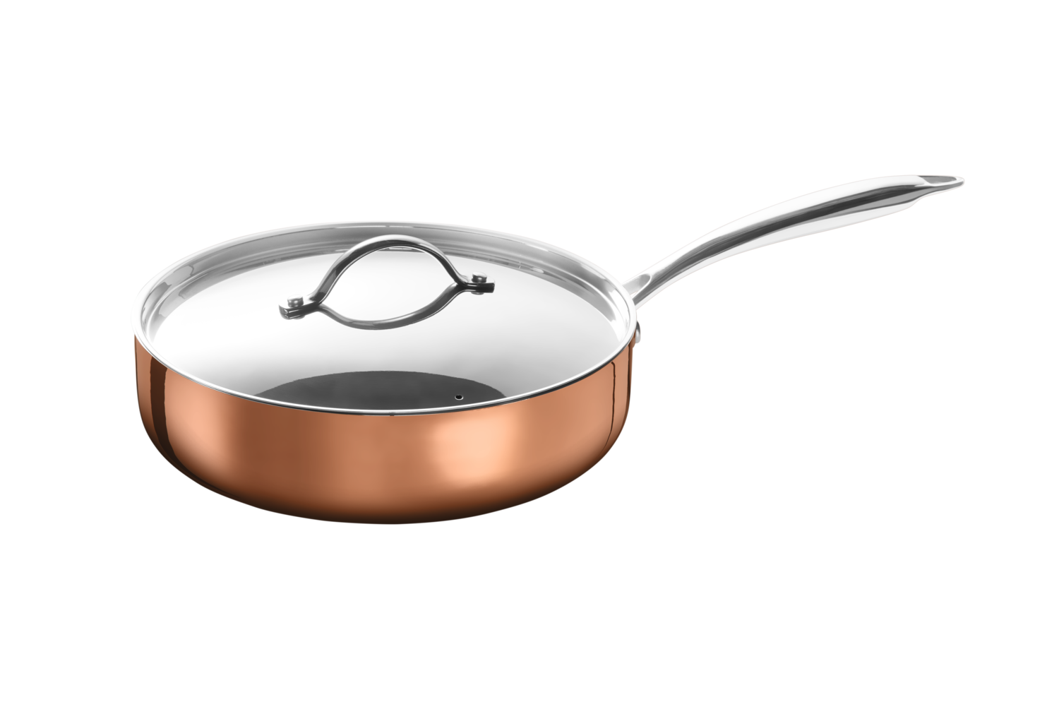 SILVERCREST Premium RVS sauteerpan met koperlaag, 25 cm (4054599438573)