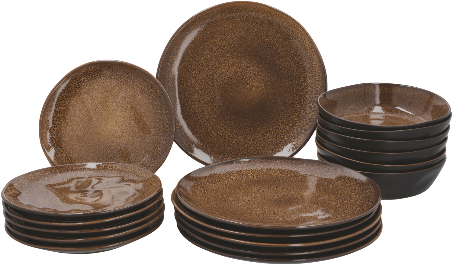 SILVERCREST Serviesset, 18-delig (Bruin) (4054599585529)