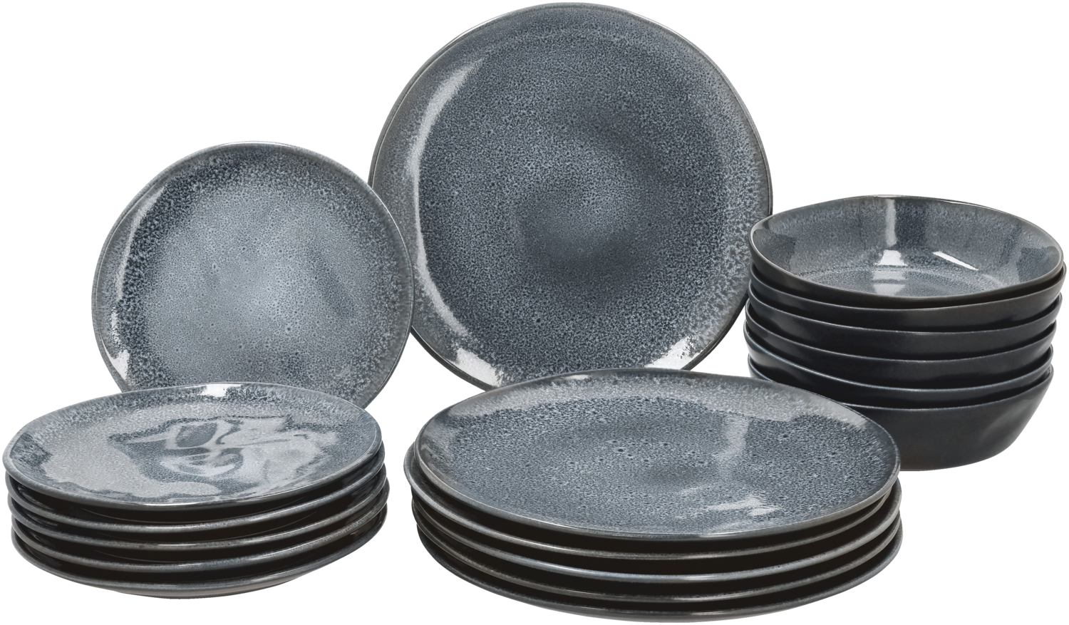 SILVERCREST Serviesset, 18-delig (Zwart) (4054599585512)