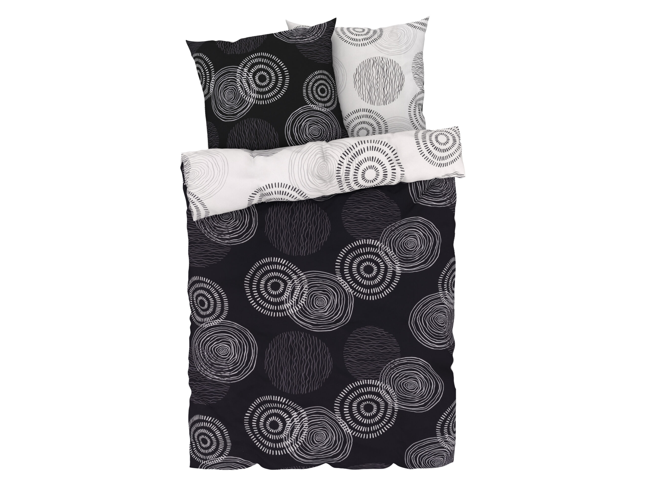 LIVARNO HOME Renforcé dekbedovertrek, 260 x 240 cm (Cirkels) (4052916183571)