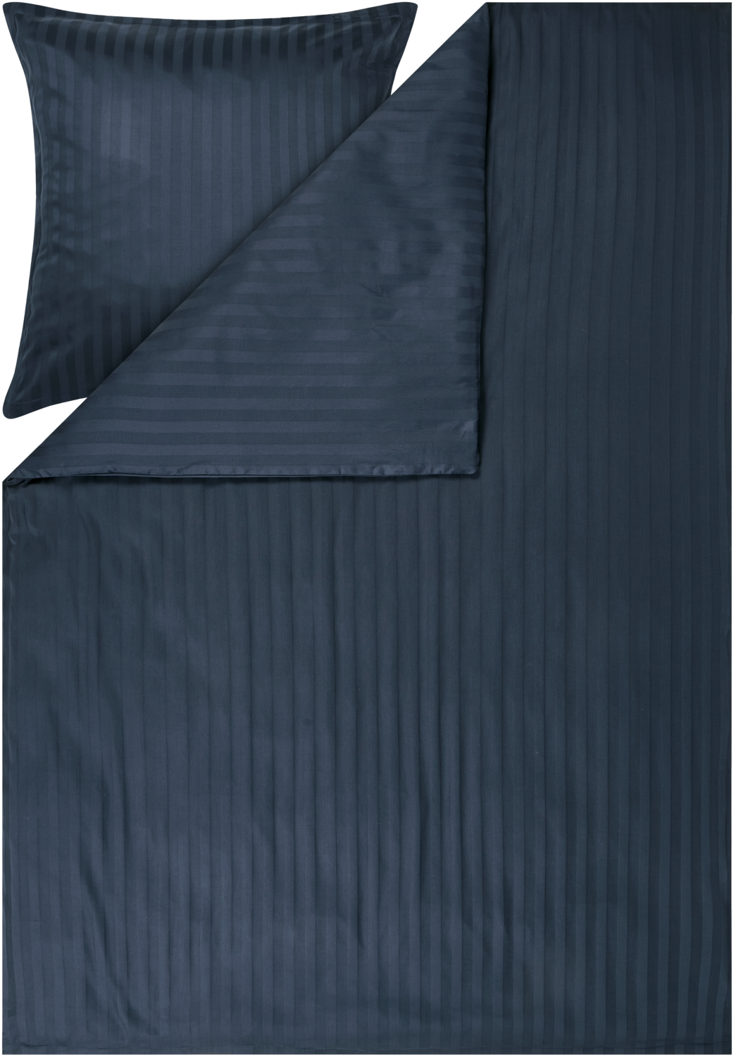 LIVARNO Katoen satijn dekbedovertrek, 140 x 200 cm (Marineblauw) (4054599446134)