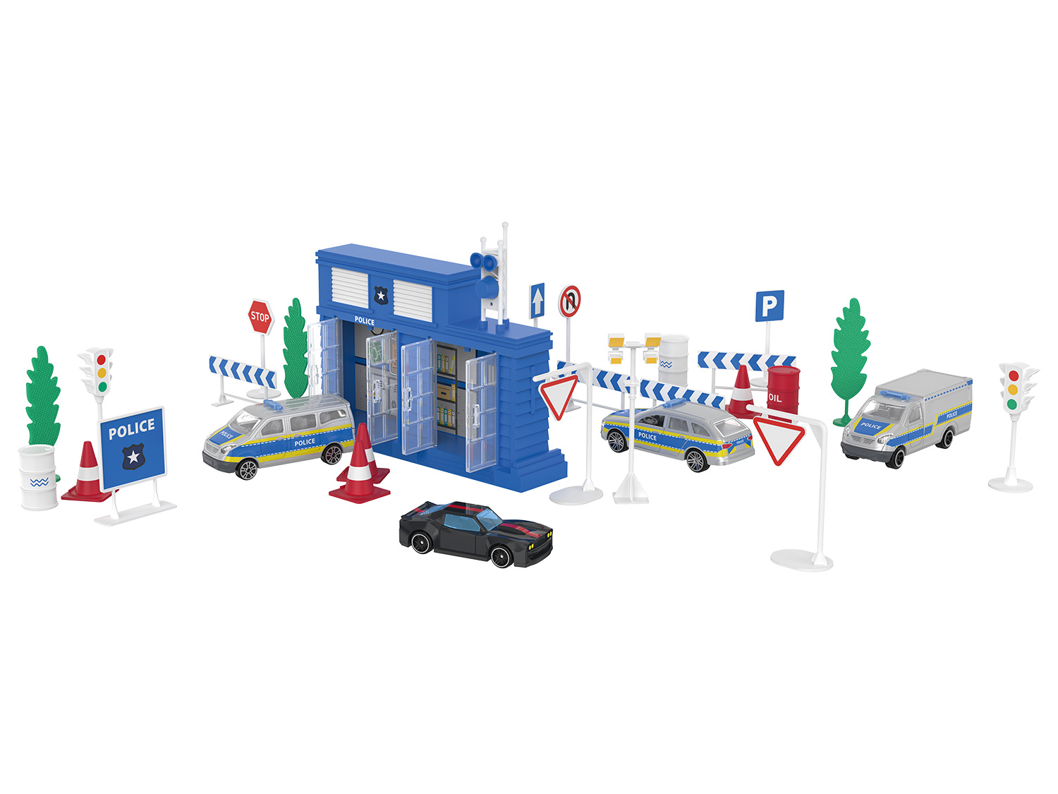 PLAYTIVE Gietijzeren speelset Racers (Politiebureau) (4058143000810)